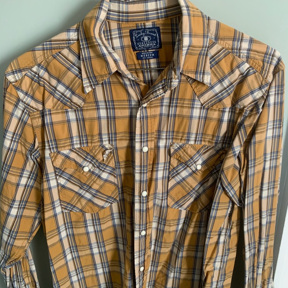 Earth colored Lucky Brand button down shirt